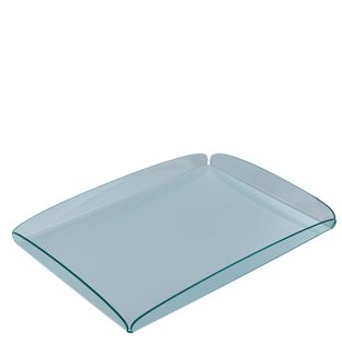 Decoratief dienblad acryl transparant|groen  | glanzend  | 395 x 290 x 30 mm 