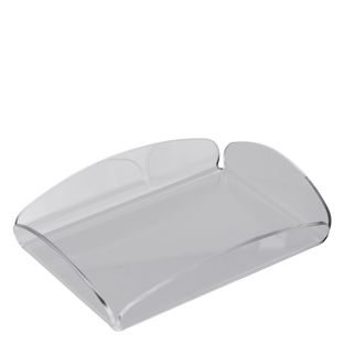 Decoratief dienblad acryl transparant  | glanzend  | 165 x 115 x 30 mm 