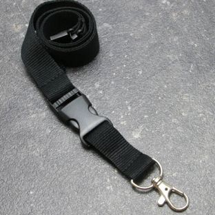 Lanyard met veiligheidssluiting zwart 