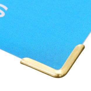 Boekhoeken metaal C 15 - 15 x 15 mm  | vermessingd 
