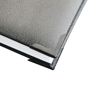 Boekhoeken metaal PS 22 - 22 x 22 mm  | zwart gelakt 