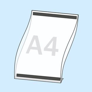 Posterhoezen, hard PVC achterzijde voorzien van 2 magneetstrips  | staandformaat 