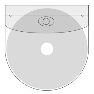 CD-hoesjes, zelfklevend, onderkant rond, met klep 