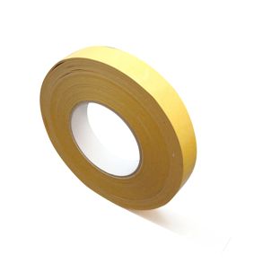 Dubbelzijdig PVC tape, wit, sterke acrylaatlijm, CLM22 19 mm