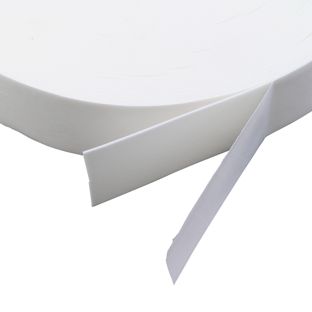Dubbelzijdig PE-foamtape, wit, 1 mm dik, sterk hechtend, EL100 50 mm