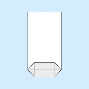 Kruisbodemzak, OPP-folie 75 x 130 mm 