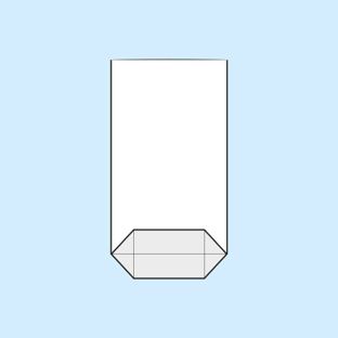 Kruisbodemzak, OPP-folie 95 x 160 mm 