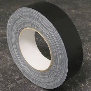 Eenzijdig klevend textieltape, kopband zwart  | 30 mm