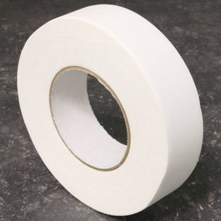 Eenzijdig klevend textieltape, kopband wit  | 38 mm