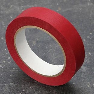 Best Price kopband, speciaal papier, linnenstructuur rood  | 25 mm