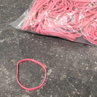 Rubberen elastieken, rood 60 mm | 3 mm