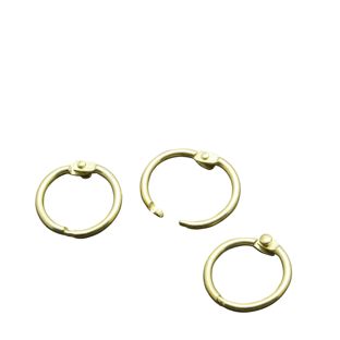 Scharnierringen metaal 14 mm - geopend verpakt  | goud 