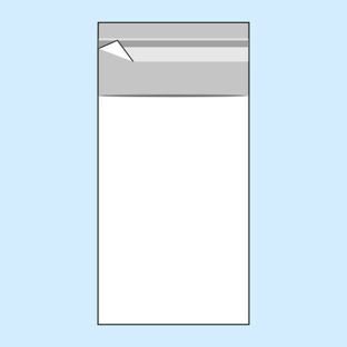 Mailing enveloppen met klep, hersluitbaar, OPP-folie, transparant 40 x 60 mm 
