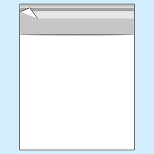Mailing enveloppen met klep, hersluitbaar, OPP-folie, transparant 110 x 110 mm 