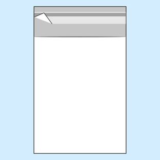 Mailing enveloppen met klep, hersluitbaar, OPP-folie, transparant 110 x 170 mm 