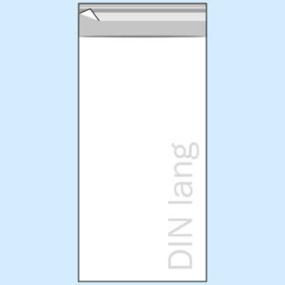 Mailing enveloppen met klep, hersluitbaar, OPP-folie, transparant 115 x 220 mm - 1/3 A4 