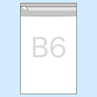 Mailing enveloppen met klep, hersluitbaar, OPP-folie, transparant 130 x 180 mm - B6 