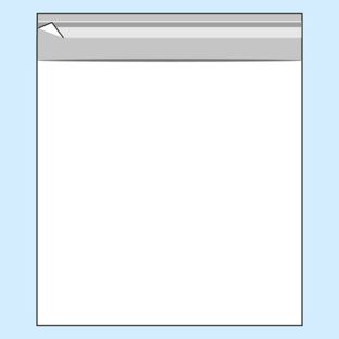 Mailing enveloppen met klep, hersluitbaar, OPP-folie, transparant 170 x 170 mm 