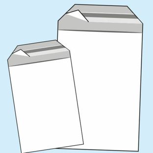 Mailing enveloppen met klep, hersluitbaar, PE-folie, transparant 165 x 220 mm  | 50 µm
