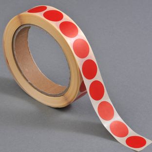 Markerings kleefrondjes, rood  | 20 mm