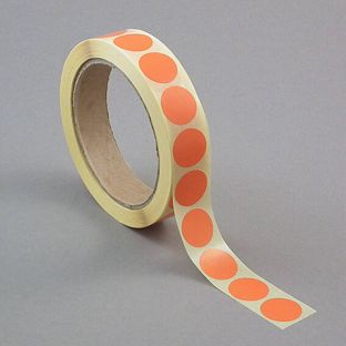 Markerings kleefrondjes, papier oranje  | 30 mm