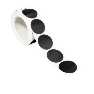 Markerings kleefrondjes, papier zwart  | 50 mm