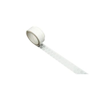 Textiel versterkte kleefrondjes, zilver 25 mm | 1000 st | 2-baans 