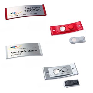 Naambadges polar® alu-complete magneet 