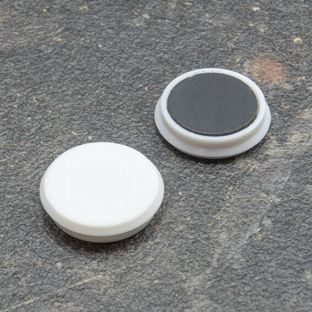 Kantoor-/bordmagneet, rond 24 mm | wit 