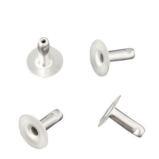 Dubbele holnieten, onderste deel (stift), open, type A, 10 mm kopdiameter 