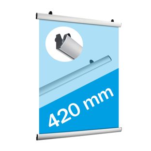 Posterstrips, aluminium, scharnierend 420 mm