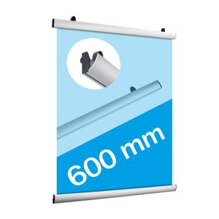 Posterstrips, aluminium, scharnierend 600 mm