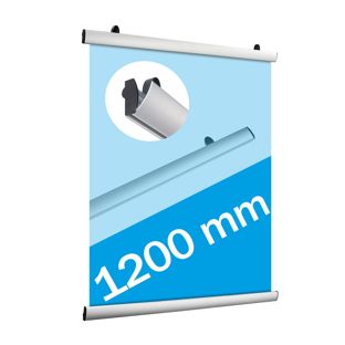 Posterstrips, aluminium, scharnierend 1200 mm