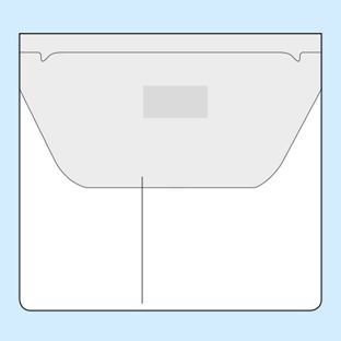Insteekhoezen, 109 x 100 mm met klep, 2-vaks, met vulniveau 