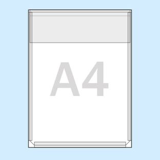 Insteekhoezen, zelfklevend A4  | korte zijde  | met vulcapaciteit  | zacht-PVC 