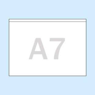 Insteekhoezen, zelfklevend A7  | lange zijde  | zonder vulcapaciteit  | PP 
