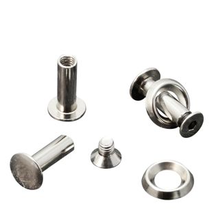 Busschroeven met rozet onderlegschijf, 12 mm, vernikkeld 