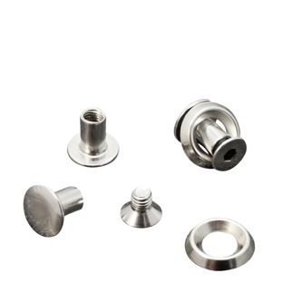 Busschroeven met rozet onderlegschijf, 8 mm, vernikkeld 