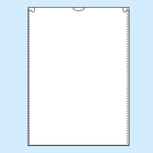 U-hoezen/etuis, 210 x 297 mm, korte zijde geopend, transparant 
