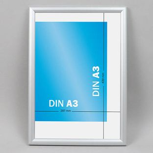 Kliklijsten A3 standaard zilver  | 17 mm | in verstek 