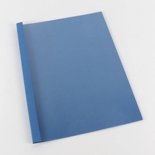 Thermische inbindomslag A4, karton met leerstructuur, 30 vel,  blauw | 3 mm | 250 g/m²
