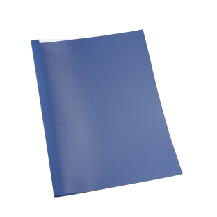 Thermische inbindomslag A4, karton met linnenstructuur, 40 vel, donkerblauw | 4 mm  | 230 g/m²