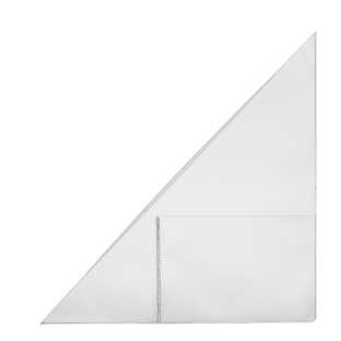 Driehoek insteekhoezen met visitekaarthouder, zelfklevend, PP-folie, transparant 170 x 170 mm - rechterzijde