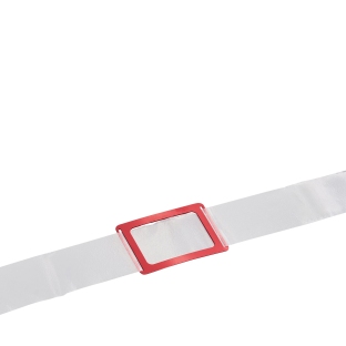 Datumwijzers, elasto met metalen splinten, rood, sleuf-venster ES3, 20 x 31 mm binnen, 27 x 41 mm buiten | 330 mm