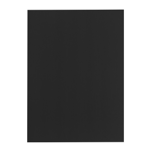 Kartonnen achterflap A4, linnenstructuur zwart