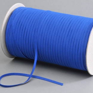 Plat elastiek op rol, 5 mm,blauw (rol á 500 m) 