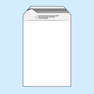 Mailing enveloppen met klep, hersluitbaar, PE-folie, transparant 180 x 250 mm - gerecycled | 50 µm