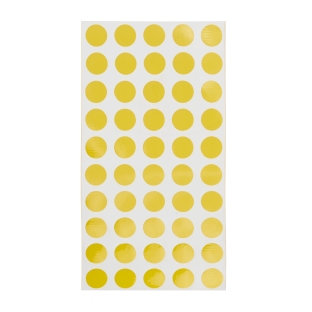 Gekleurde markerings kleefrondjes weerbestendig geel | 12 mm