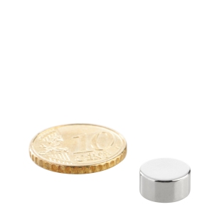 Neodymium magneetrondjes, 10 mm x 5 mm, N35 