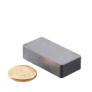 Ferriet magneten vierkant/rechthoekig, Y35 40 x 20 mm | 10 mm